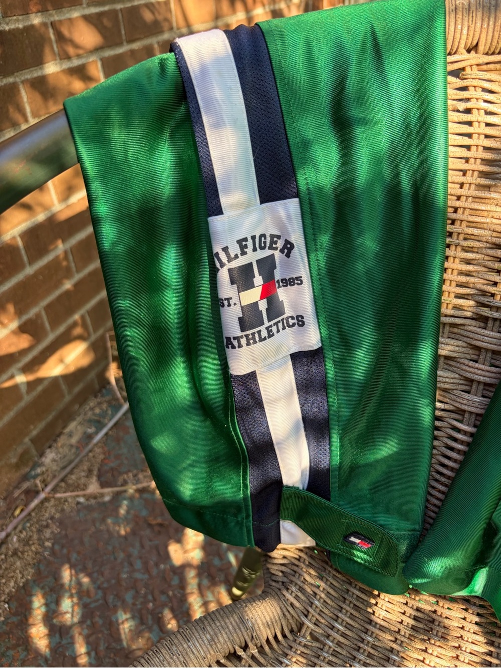 Tommy Hilfiger Green Track Pants - woman’s medium Y2K sports - Picture 6 of 7